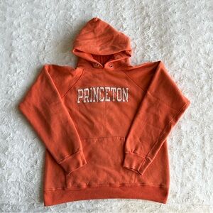 Vintage Princeton University Hoodie Sweatshirt Mens Large Orange Champion 80s